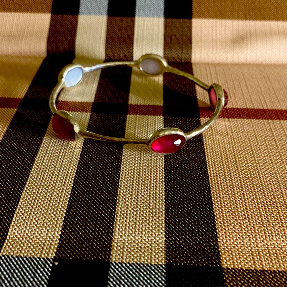 Ippolita Rock Candy Silver Red Pearl Inside Bracelet Not Used - Picture 15 of 16